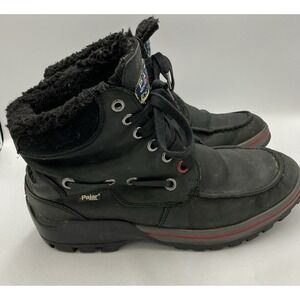 Pajar Canada Men's Waterproof Lined Leather Outdoor Boots Black Size 10-10.5‎